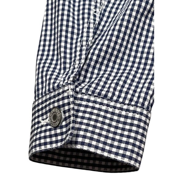 Talbots Lightweight Gingham Jacket Navy White Small - Picture 8 of 11